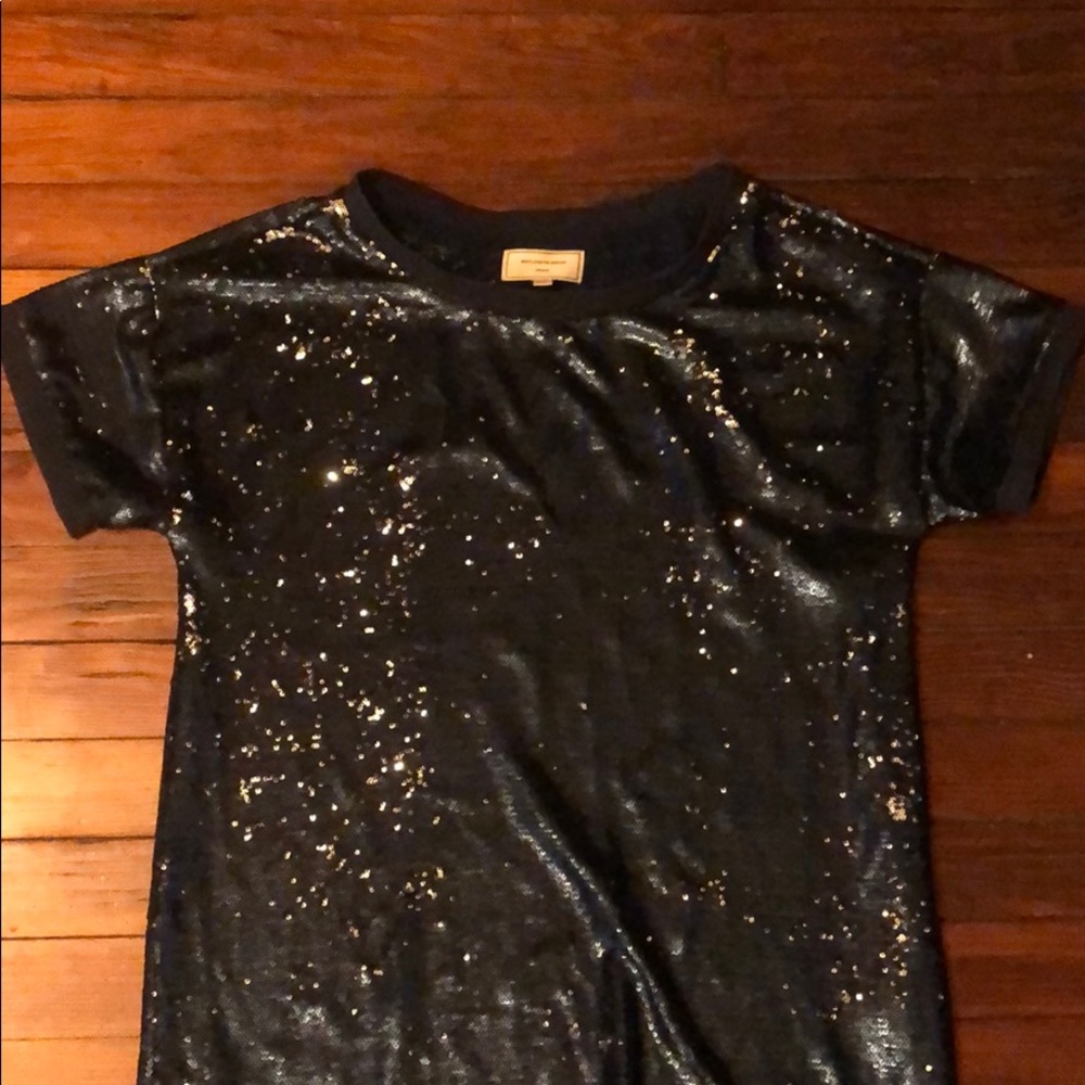 Sequins Shift Dress Anthropology